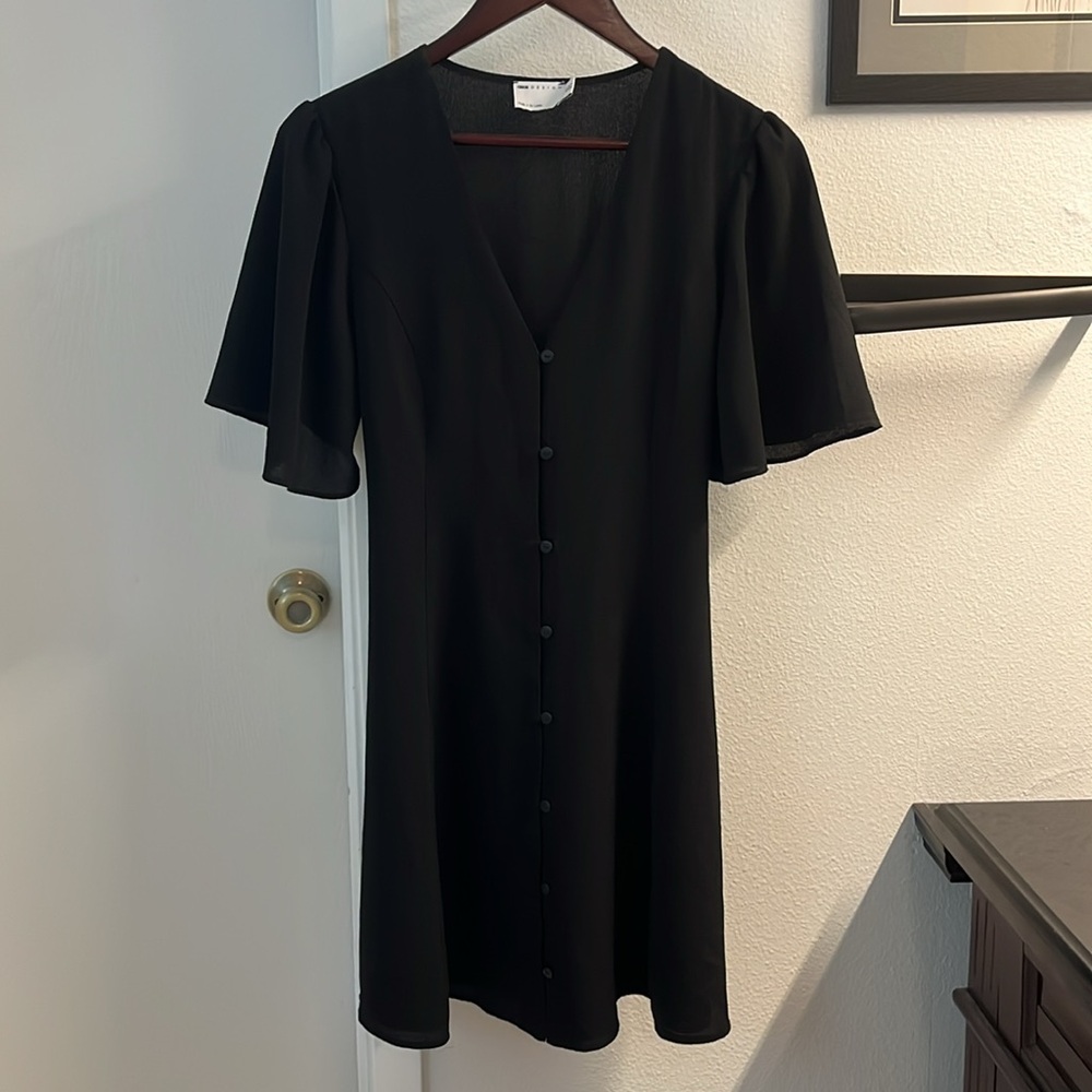 Black button down dress